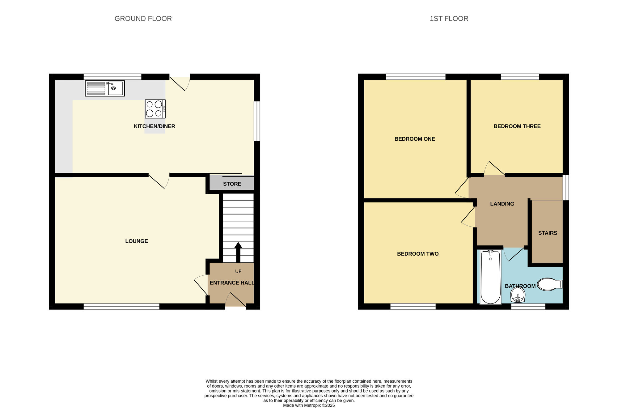 Floorplan of 3 bedroom Semi Detached House for sale, Mellor Road, Wombwell, South Yorkshire, S73