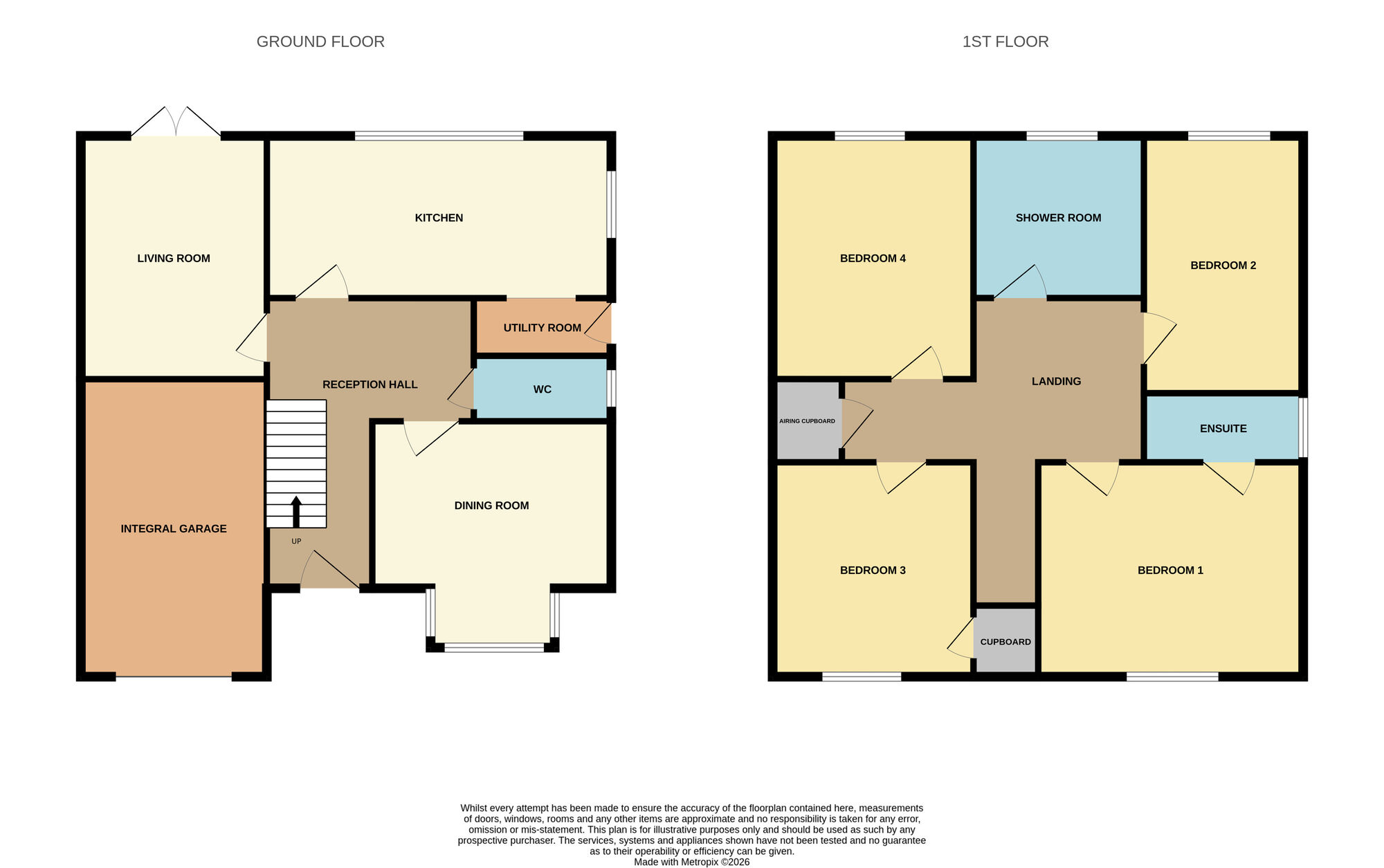 Floorplan of 4 bedroom Detached House for sale, Kingfisher Drive, Wombwell, South Yorkshire, S73