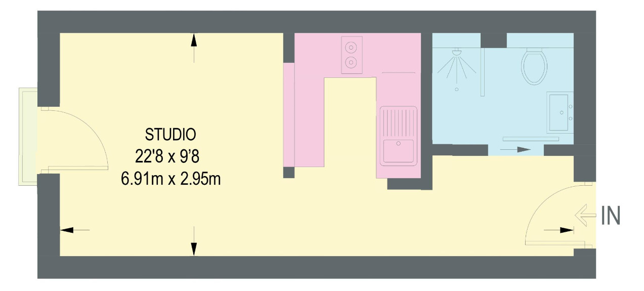 Floorplan of 1 bedroom  Flat for sale, Alma Street, Sheffield, South Yorkshire, S3