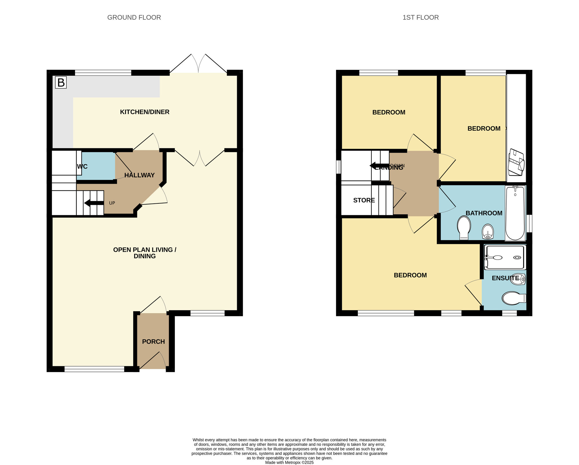 Floorplan of 3 bedroom Detached House for sale, Mitchells Avenue, Wombwell, South Yorkshire, S73