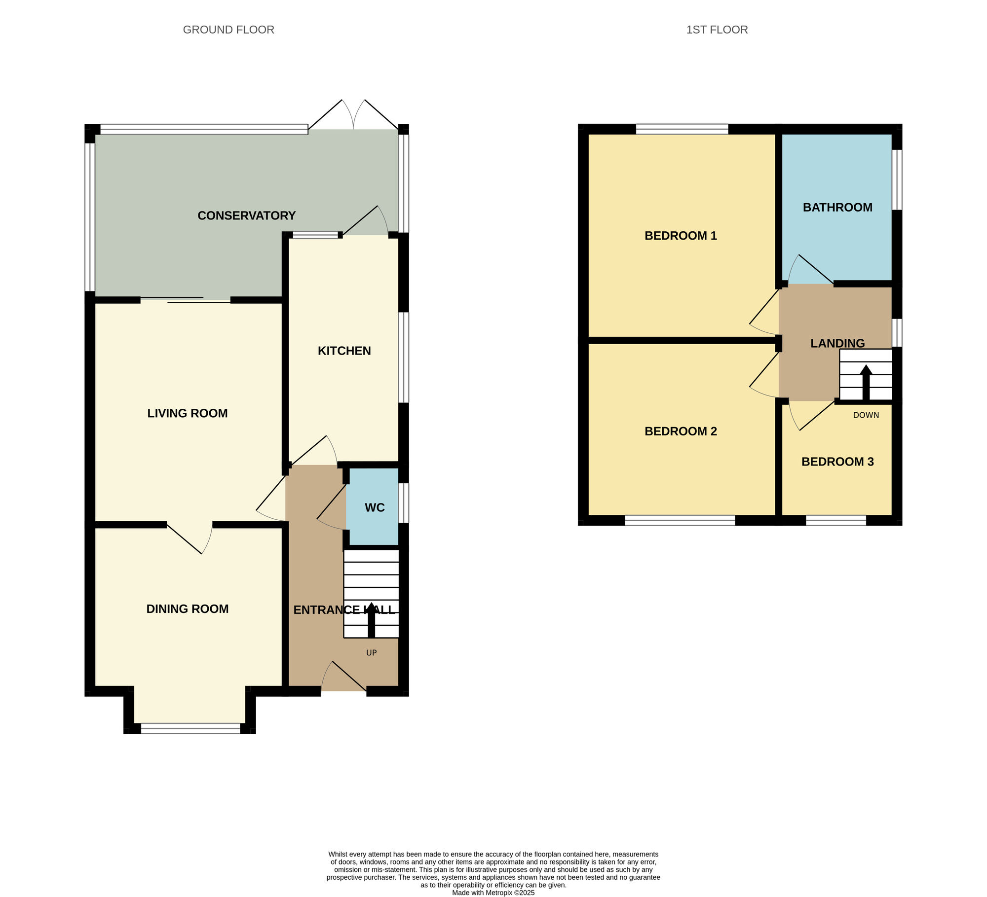 Floorplan of 3 bedroom Semi Detached House for sale, Westfield Road, Brampton, South Yorkshire, S73