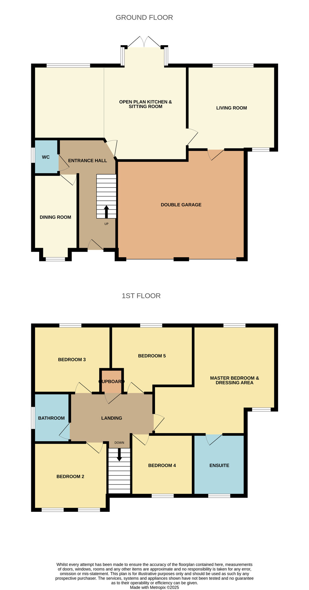Floorplan of 5 bedroom Detached House for sale, Poplar Road, Wombwell, South Yorkshire, S73