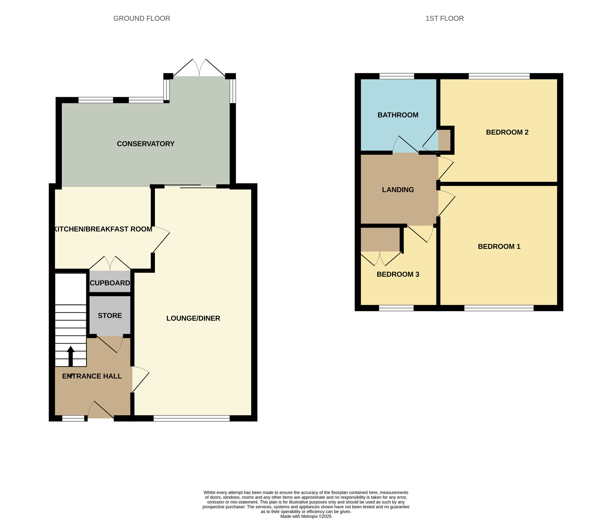 Floorplan of 3 bedroom End Terrace House for sale, George Street, Thurnscoe, South Yorkshire, S63