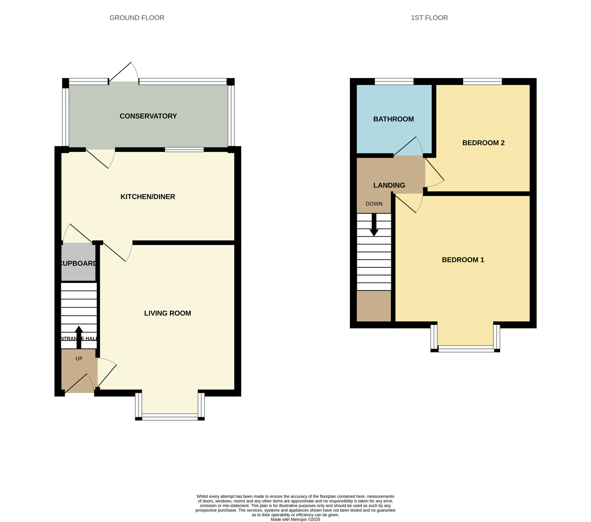 Floorplan of 2 bedroom Mid Terrace House for sale, Barnsley Road, Darfield, South Yorkshire, S73