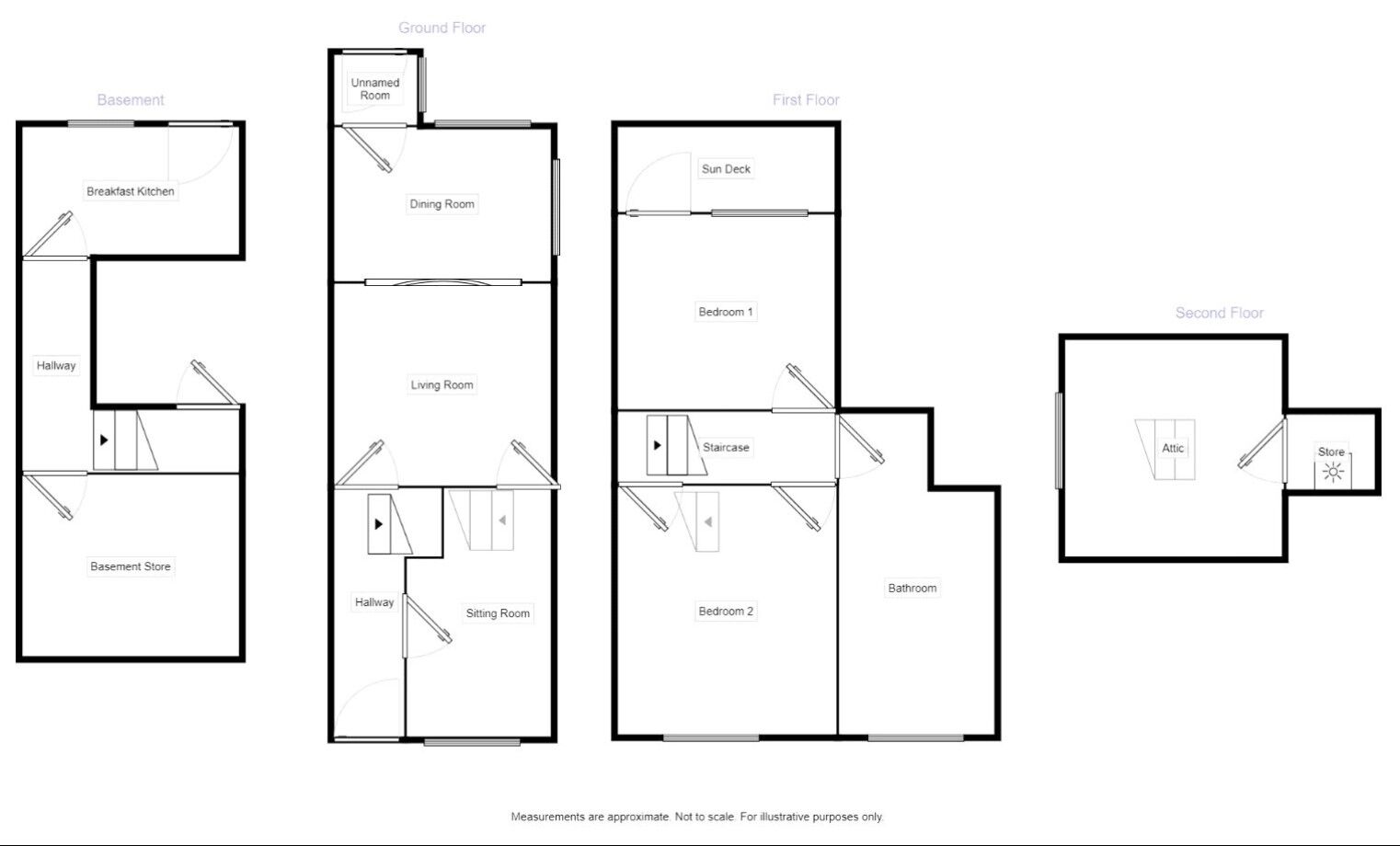 Floorplan of 3 bedroom Semi Detached House for sale, Cemetery Road, Hemingfield, South Yorkshire, S73