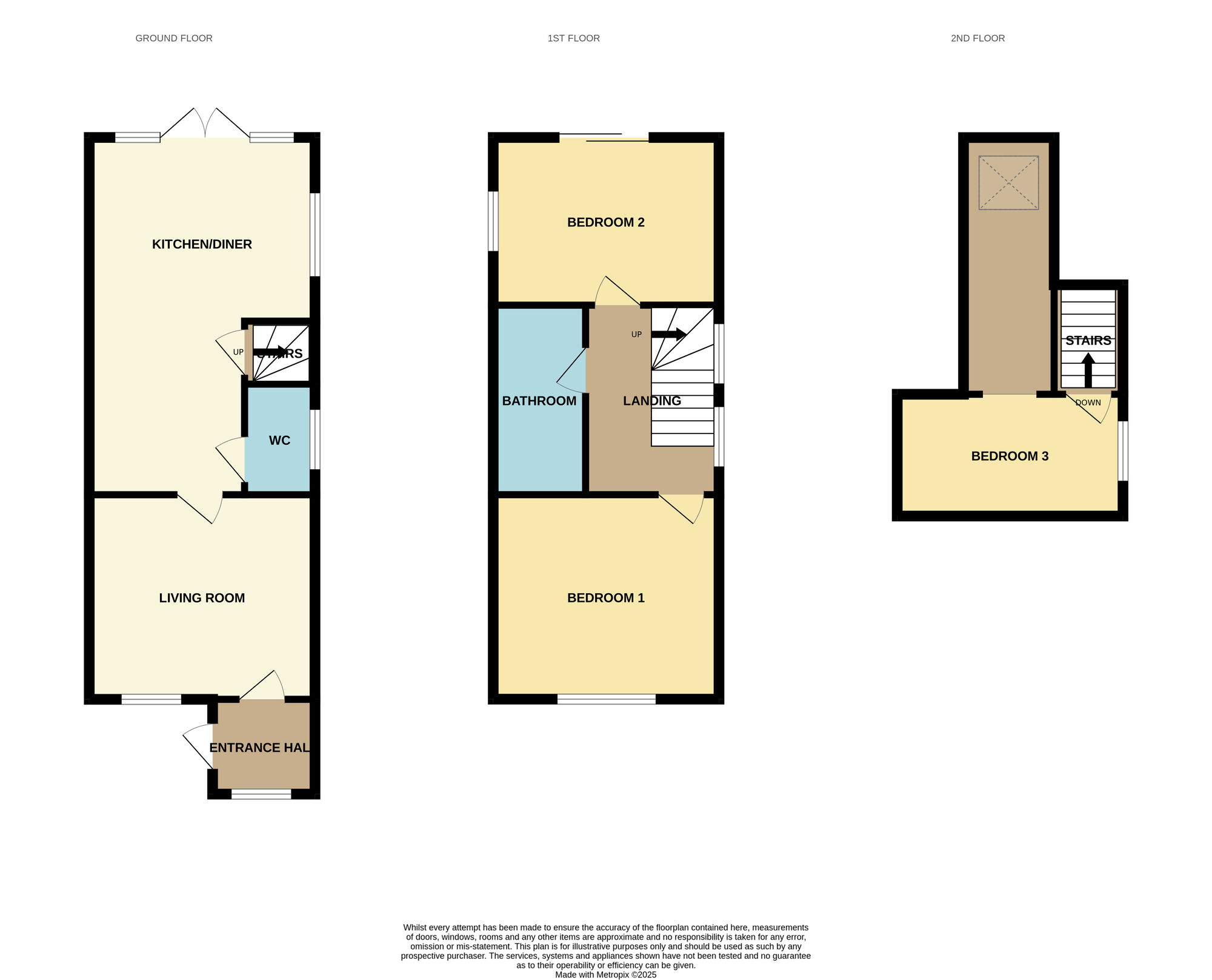 Floorplan of 3 bedroom Semi Detached House for sale, West Street, Hoyland, South Yorkshire, S74
