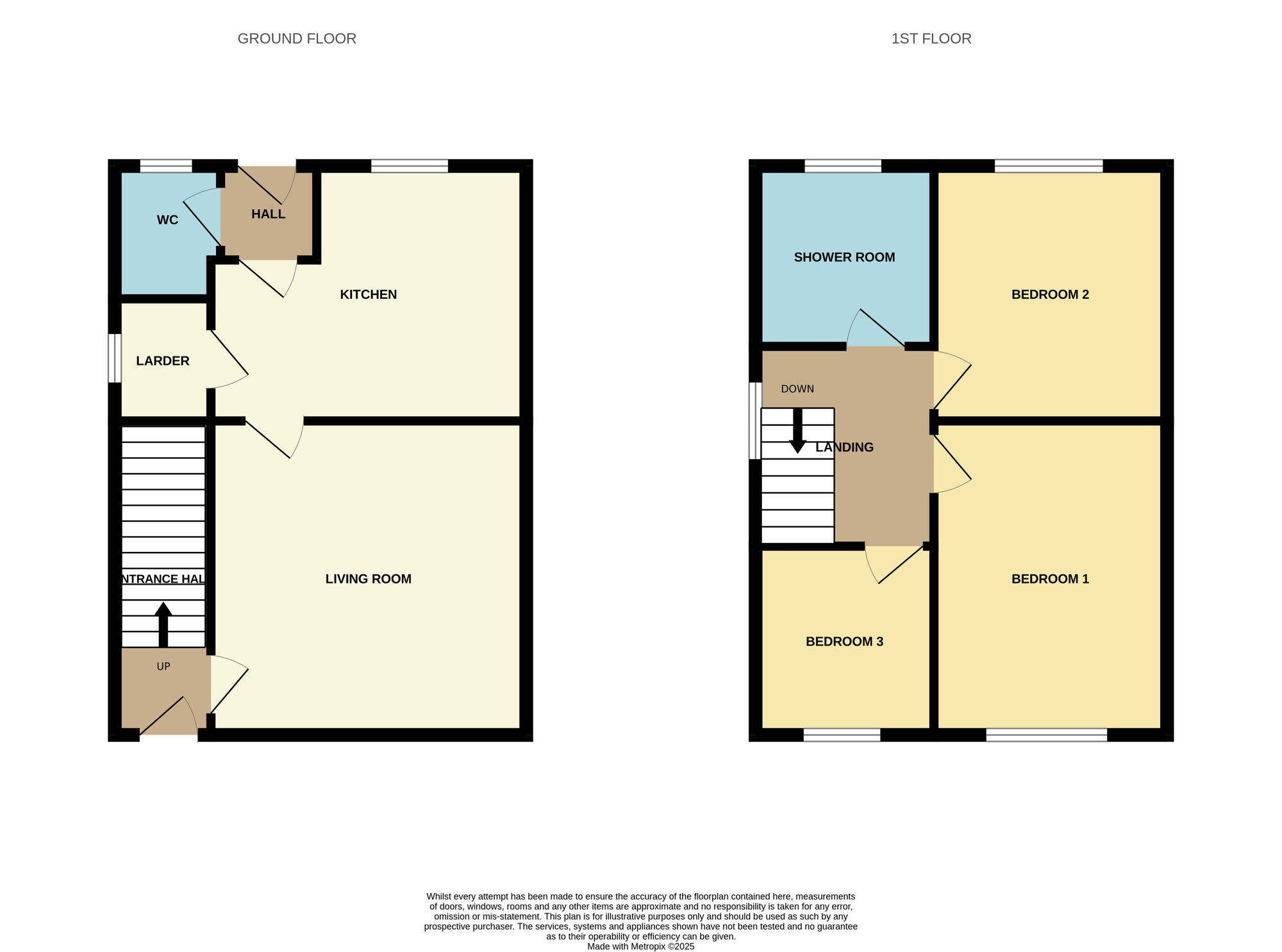 Floorplan of 3 bedroom Semi Detached House for sale, South View, Darfield, South Yorkshire, S73