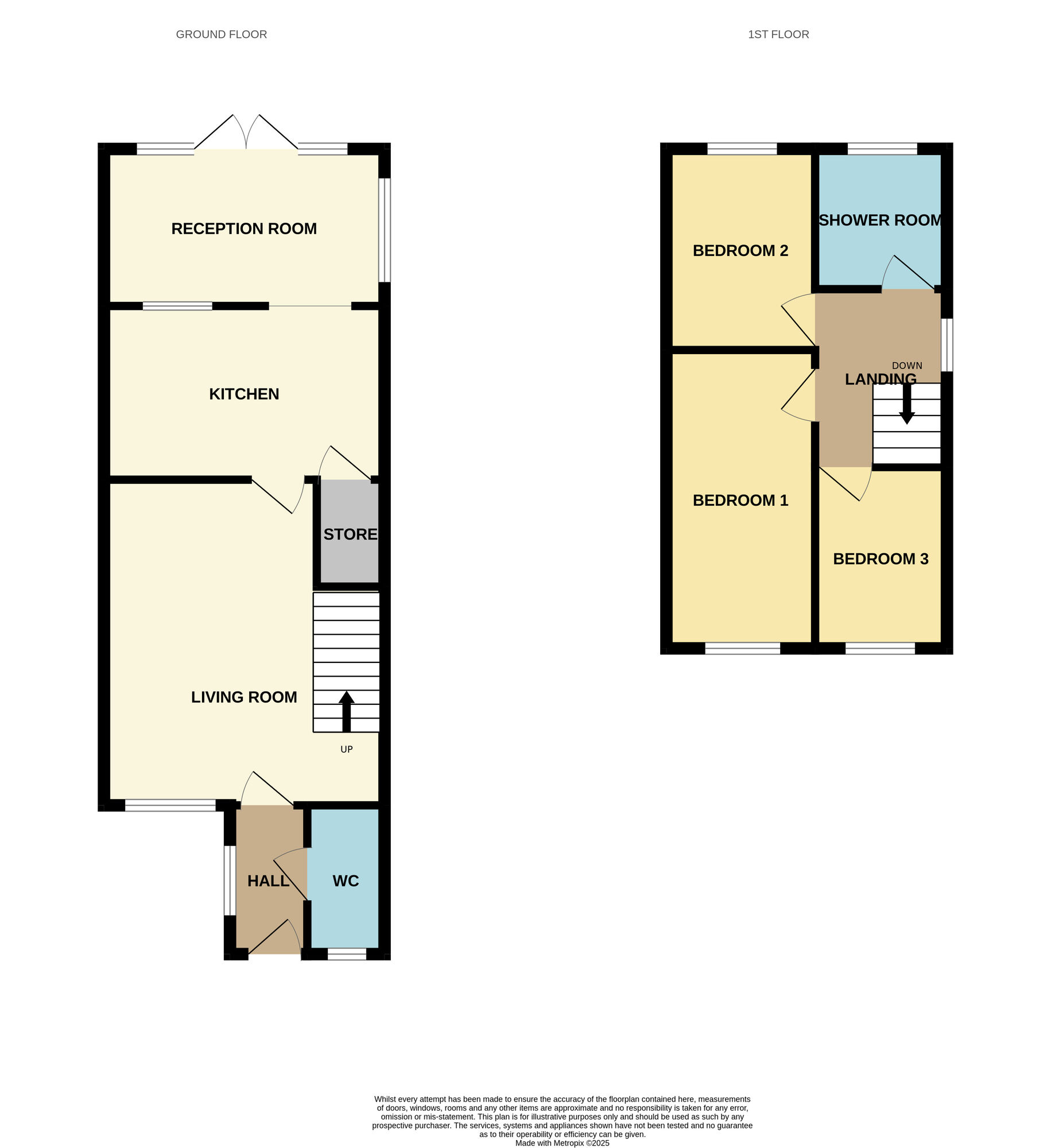 Floorplan of 3 bedroom End Terrace House for sale, Bramham Croft, Wombwell, South Yorkshire, S73
