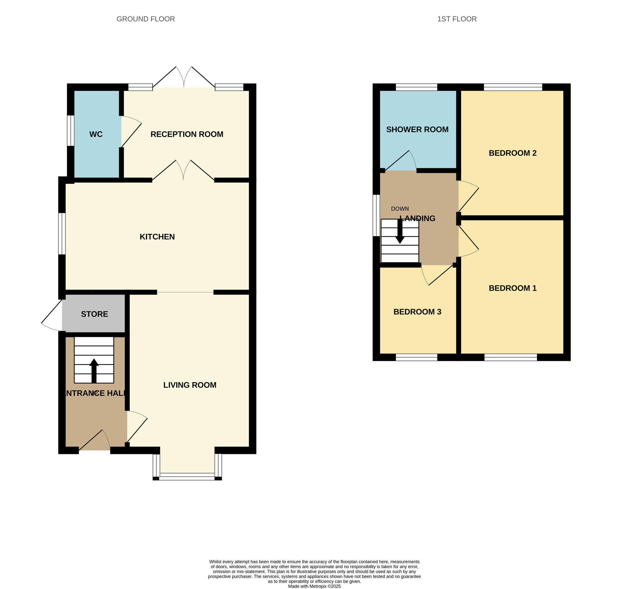 Floorplan of 3 bedroom Semi Detached House for sale, Barnsley Road, Wombwell, South Yorkshire, S73