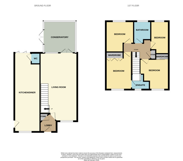 Floorplan of 4 bedroom Link Detached House for sale, Packman Way, Wath-upon-Dearne, South Yorkshire, S63