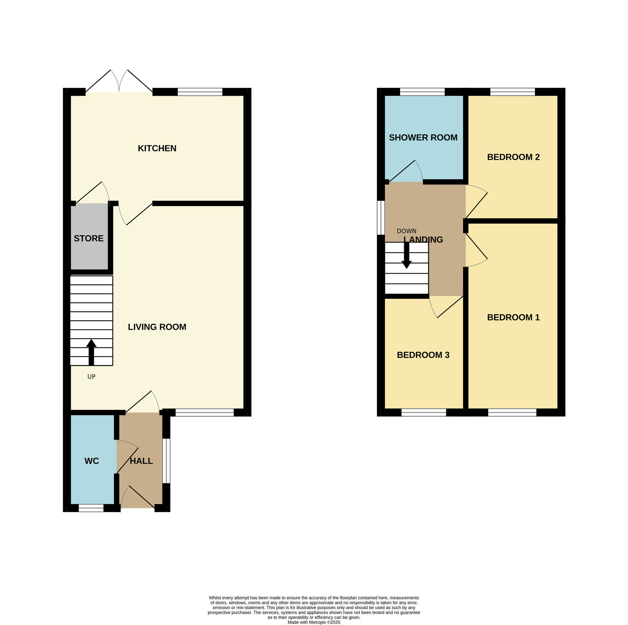 Floorplan of 3 bedroom End Terrace House for sale, Bramham Croft, Wombwell, South Yorkshire, S73