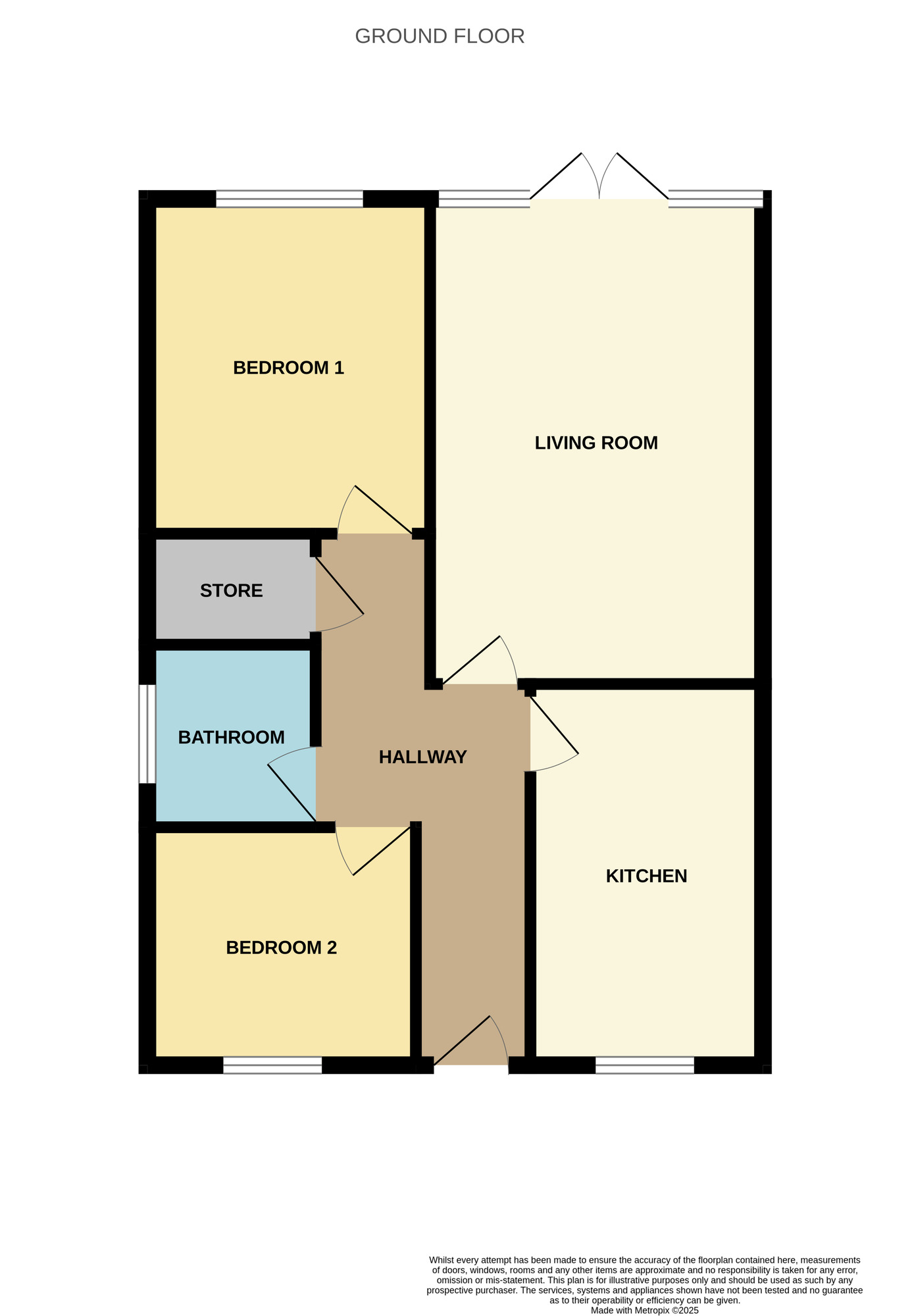 Floorplan of 2 bedroom  Flat for sale, Honister Close, Brampton Bierlow, South Yorkshire, S63