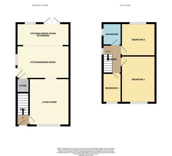 Floorplan of 3 bedroom Semi Detached House for sale, Firth Road, Wath-upon-Dearne, South Yorkshire, S63