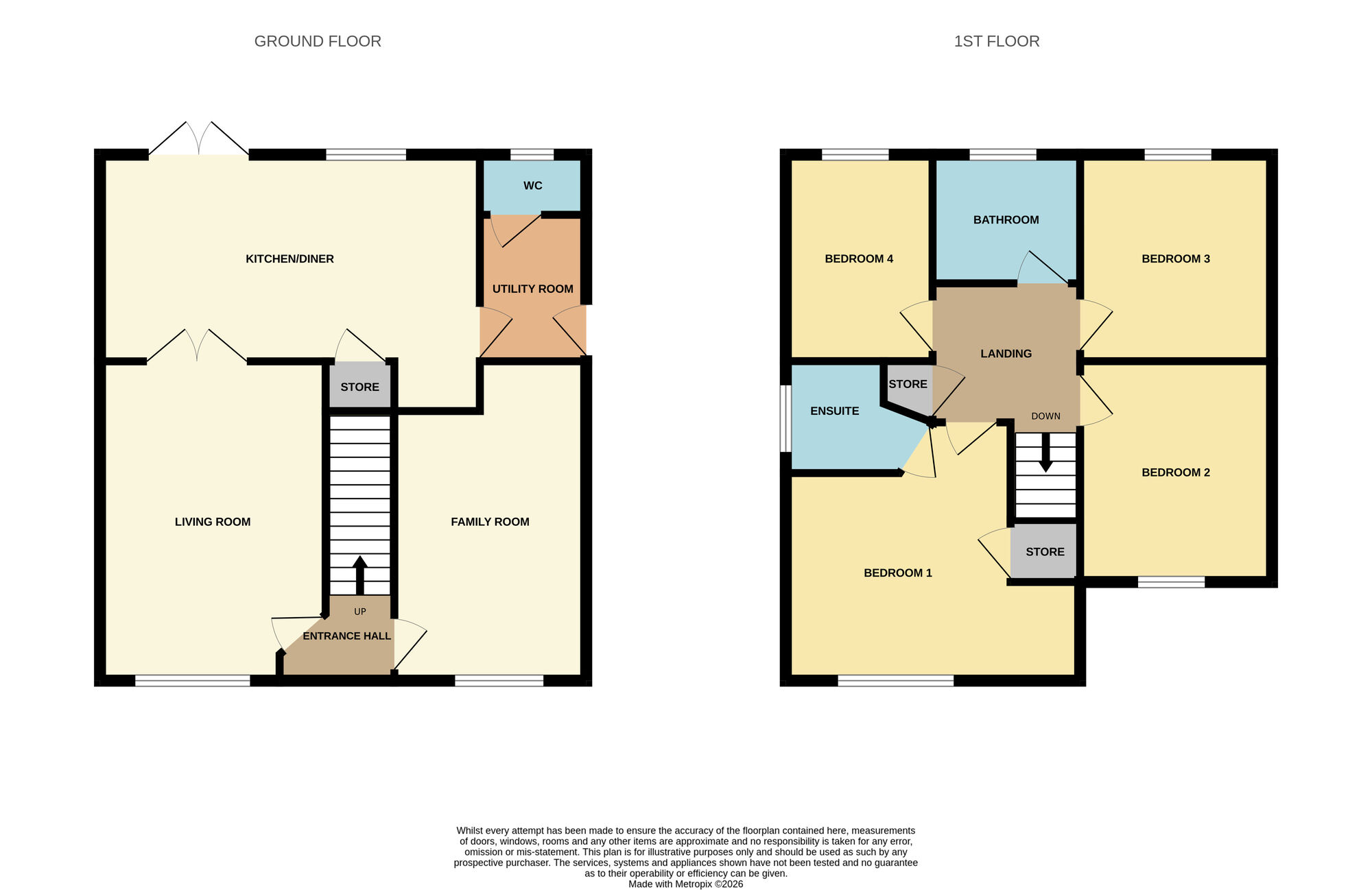 Floorplan of 4 bedroom Detached House for sale, Mitchells Avenue, Wombwell, Barnsley, S73