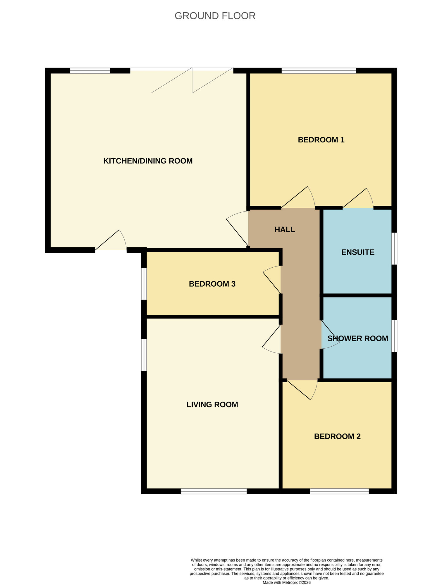 Floorplan of 3 bedroom Detached Bungalow for sale, Upperwood Road, Darfield, Barnsley, S73