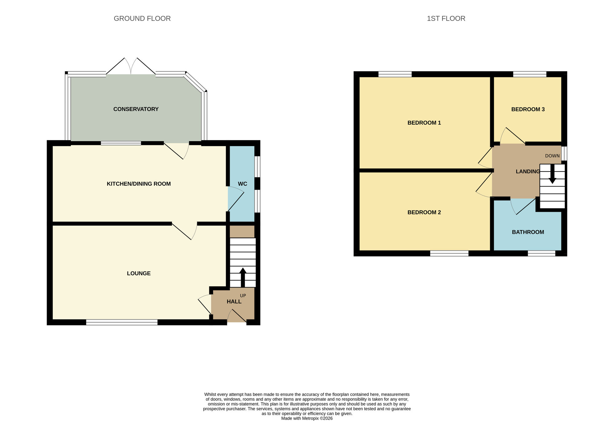 Floorplan of 3 bedroom Semi Detached House for sale, Pickup Crescent, Wombwell, Barnsley, S73
