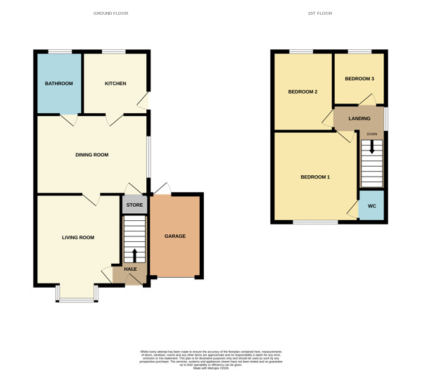 Floorplan of 3 bedroom Semi Detached House for sale, Frederick Street, Goldthorpe, Barnsley, S63