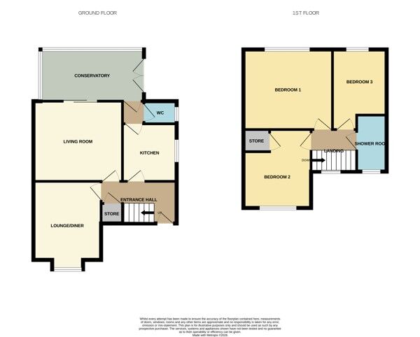 Floorplan of 3 bedroom Semi Detached House for sale, Jardine Street, Wombwell, Barnsley, S73