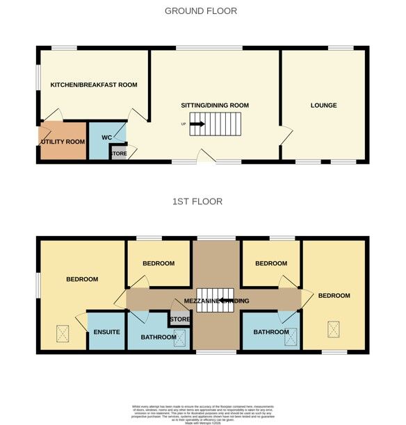 Floorplan of 4 bedroom Mid Terrace House for sale, Edderthorpe Lane, Barnsley, S71