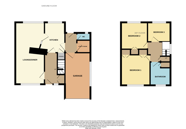 Floorplan of 3 bedroom Detached House for sale, Steele Street, Hoyland, Barnsley, S74