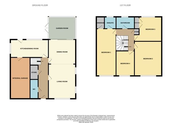 Floorplan of 4 bedroom Detached House for sale, Greenfield View, Adwick-upon-Dearne, South Yorkshire, S64