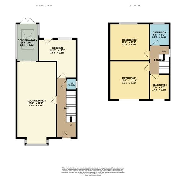 Floorplan of 3 bedroom Semi Detached House for sale, Rotherham Road, Wath-upon-Dearne, South Yorkshire, S63