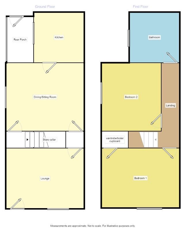Floorplan of 2 bedroom End Terrace House for sale, Wath Road, Wombwell, Barnsley, S73