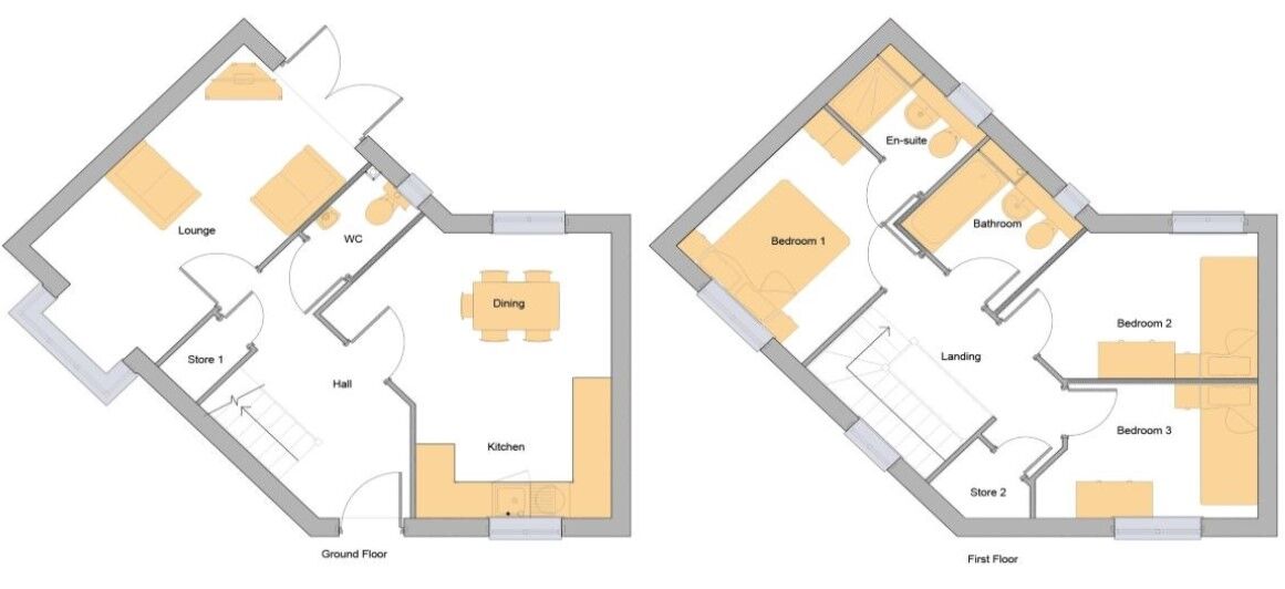 Floorplan of 3 bedroom Semi Detached House for sale, Wells Lane, Wombwell, Barnsley, S73