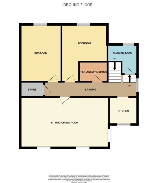 Floorplan of 2 bedroom Flat for sale, Huddersfield Road, Penistone, Barnsley, S36