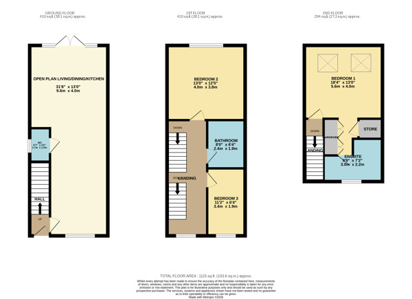 Floorplan of 3 bedroom Semi Detached House for sale, Red Kite Avenue, Wath-upon-Dearne, South Yorkshire, S63