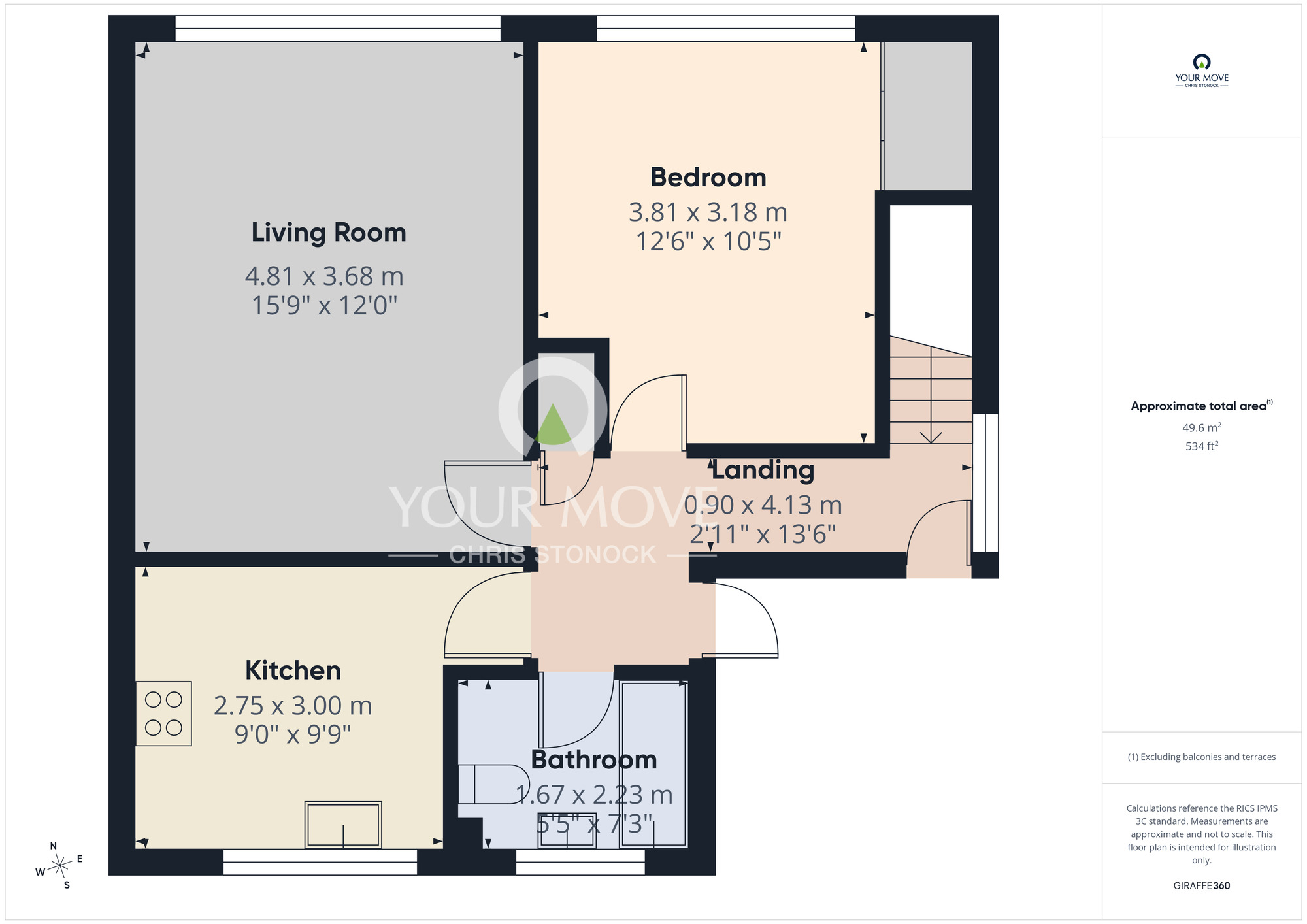 Floorplan of 2 bedroom Flat to rent, Eddrington Grove, Newcastle Upon Tyne, NE5