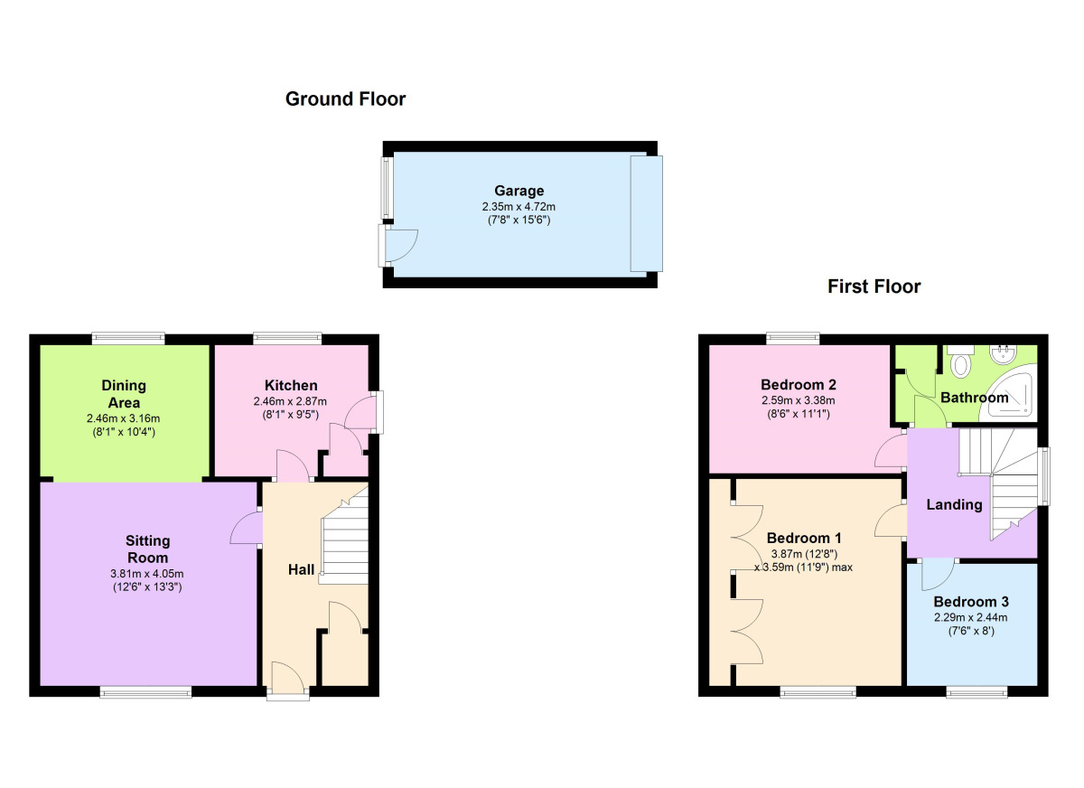 Floorplan of 3 bedroom Semi Detached House to rent, Arnside Walk, Newcastle Upon Tyne, NE5