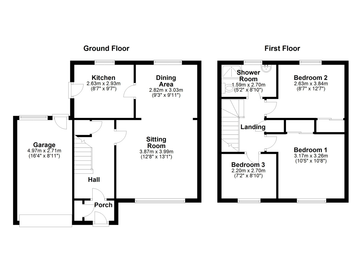 Floorplan of 3 bedroom Semi Detached House for sale, Hartburn Drive, Chapel Park, Newcastle Upon Tyne, NE5