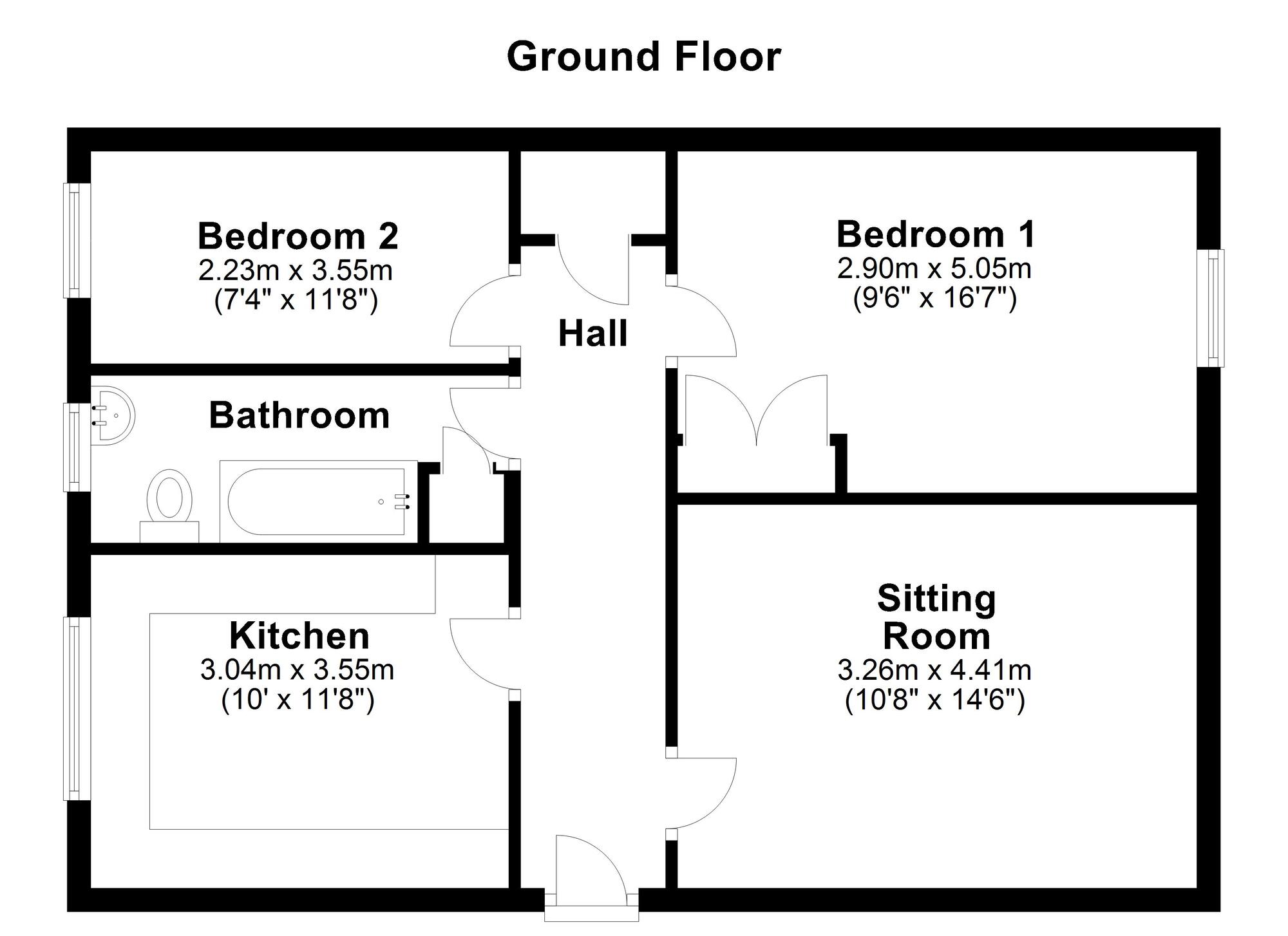 Floorplan of 2 bedroom Flat to rent, Avalon Drive, Newcastle Upon Tyne, NE15
