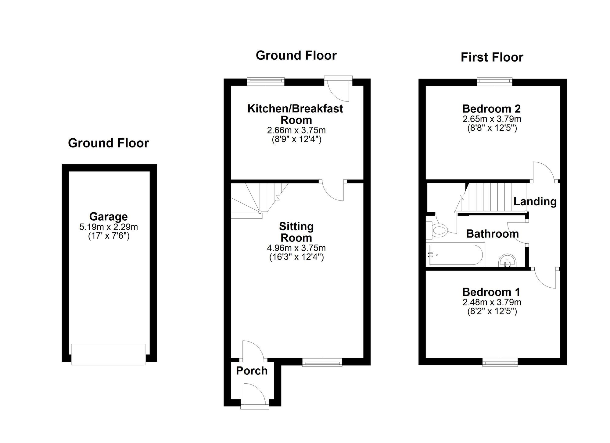 Floorplan of 2 bedroom Mid Terrace House for sale, Elmwood, Lemington, Tyne and Wear, NE15