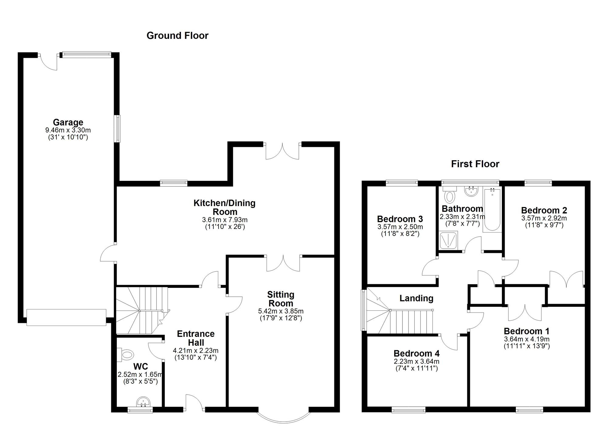 Floorplan of 4 bedroom Detached House for sale, The Chesters, Newcastle upon Tyne, Tyne and Wear, NE5