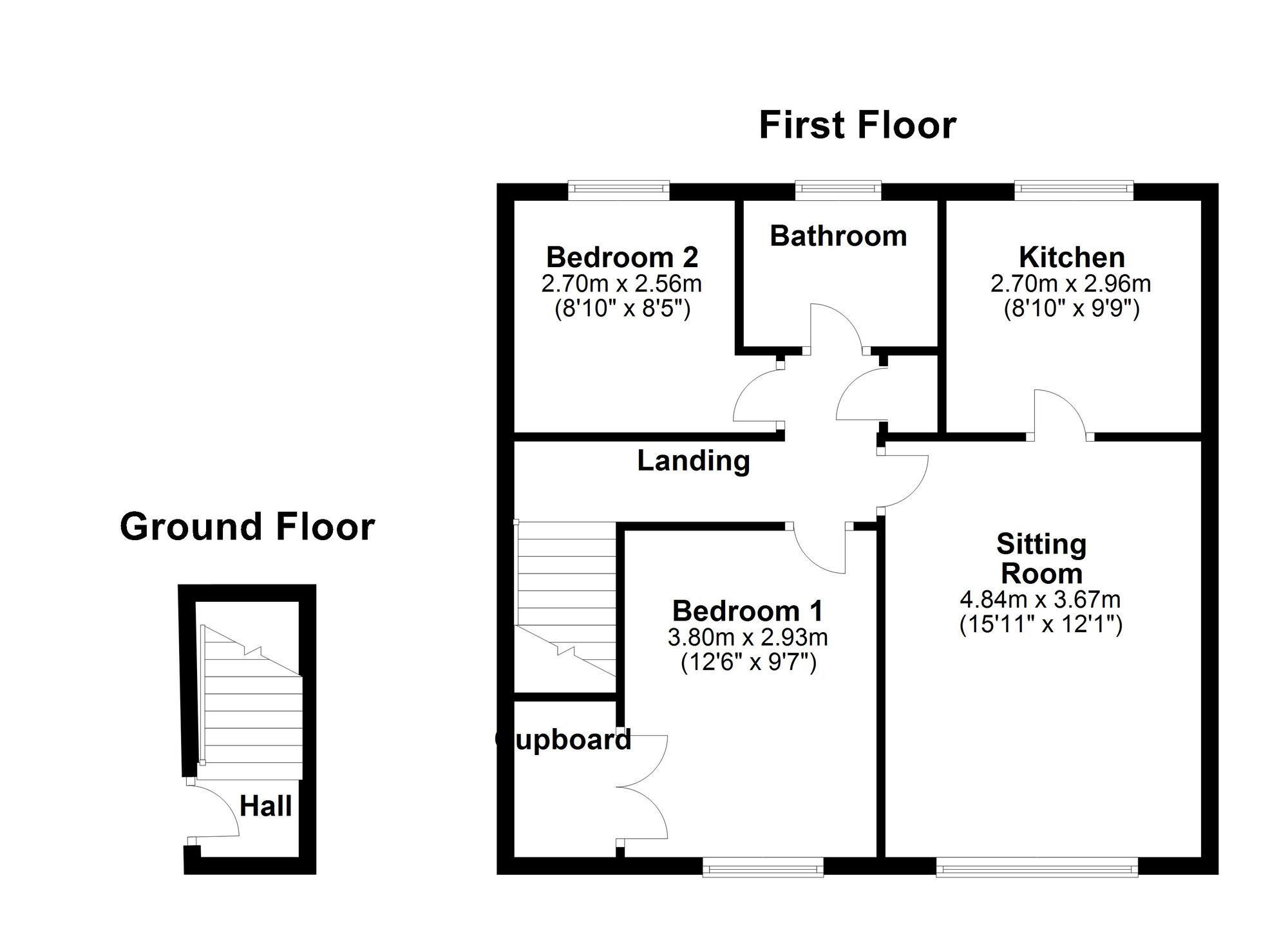 Floorplan of 2 bedroom  Flat to rent, Lupin Close, Newcastle upon Tyne, Tyne and Wear, NE5