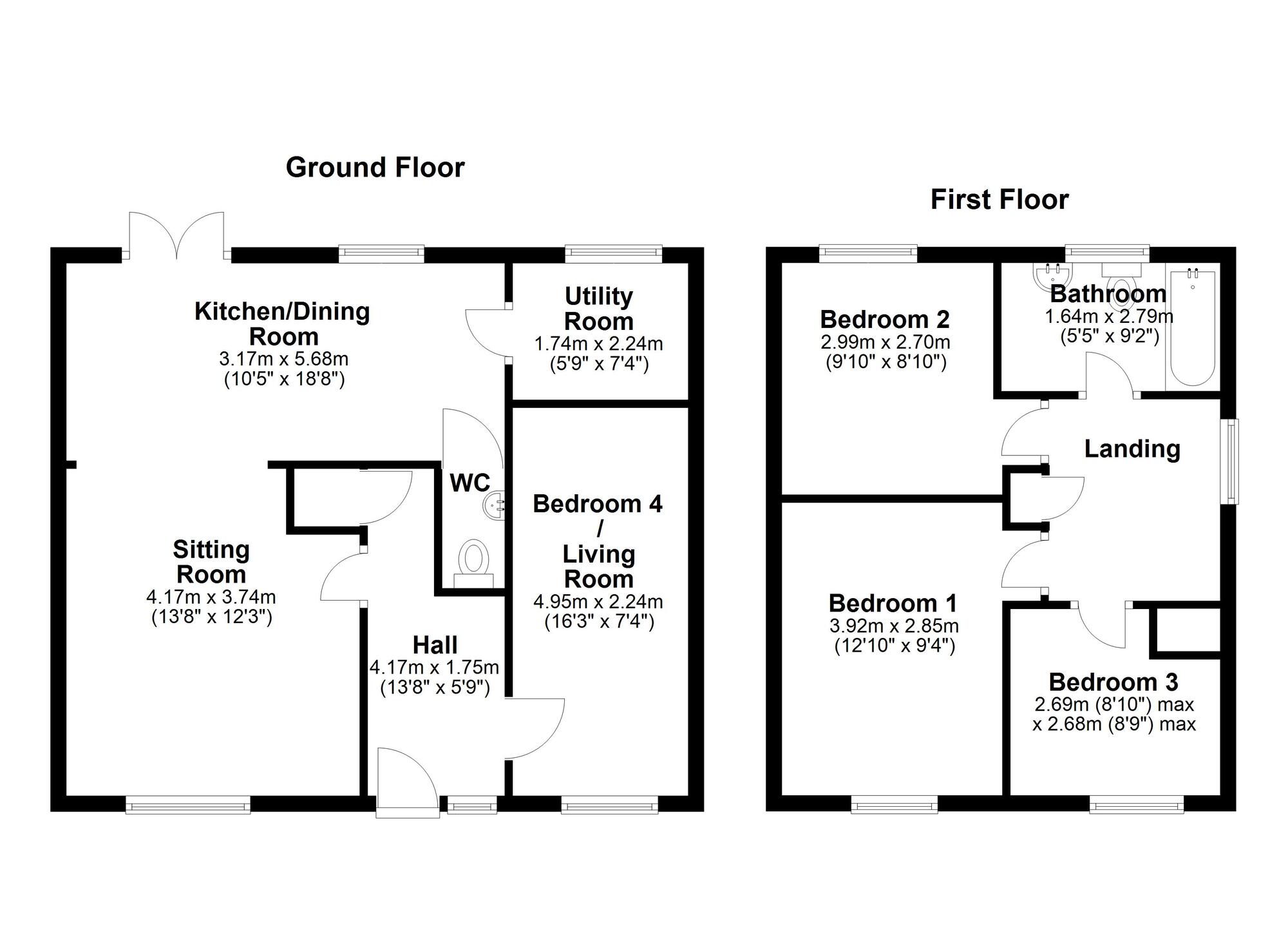 Floorplan of 4 bedroom Semi Detached House for sale, Bridgewater Close, Newcastle upon Tyne, Tyne and Wear, NE15