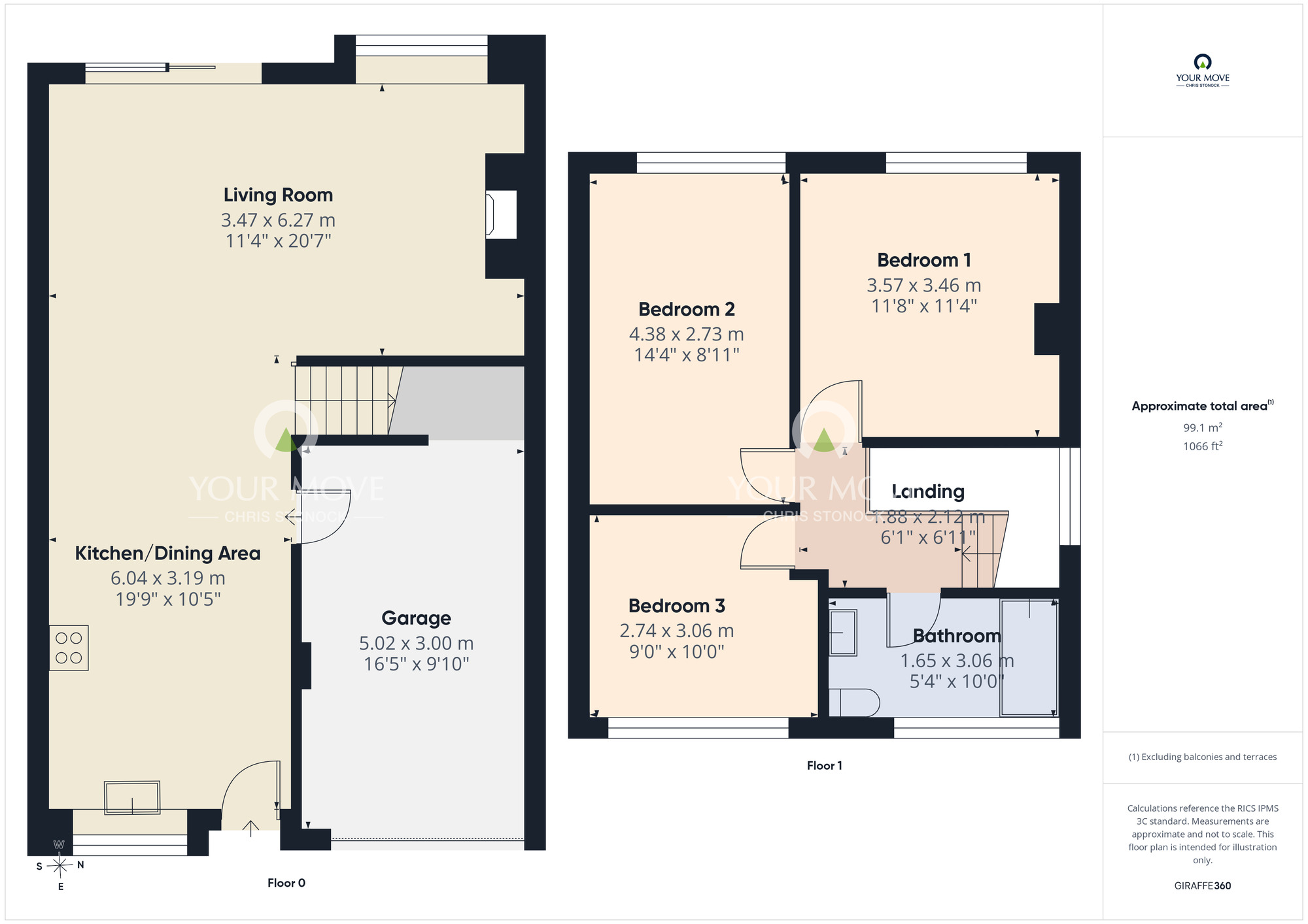 Floorplan of 3 bedroom Semi Detached House for sale, Dorchester Close, Newcastle upon Tyne, Tyne and Wear, NE5