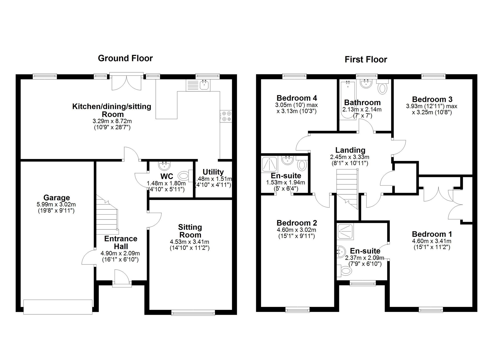 Floorplan of 4 bedroom Detached House for sale, Peregrine Way, Newcastle upon Tyne, Tyne and Wear, NE15