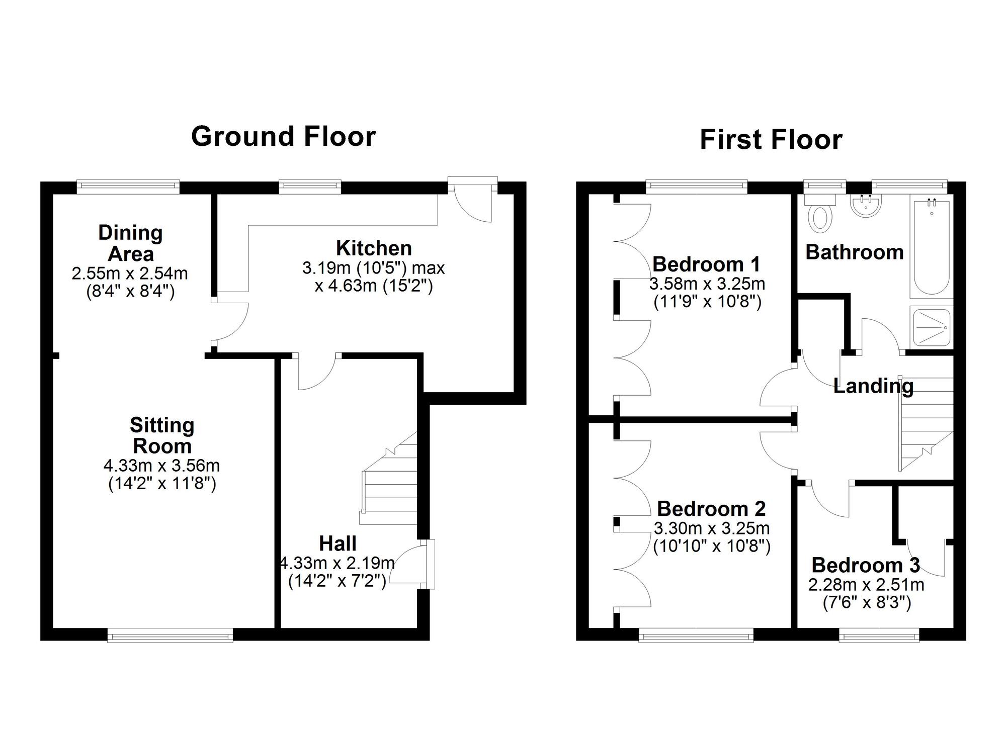 Floorplan of 3 bedroom Detached House for sale, Neptune Road, Newcastle upon Tyne, Tyne and Wear, NE15