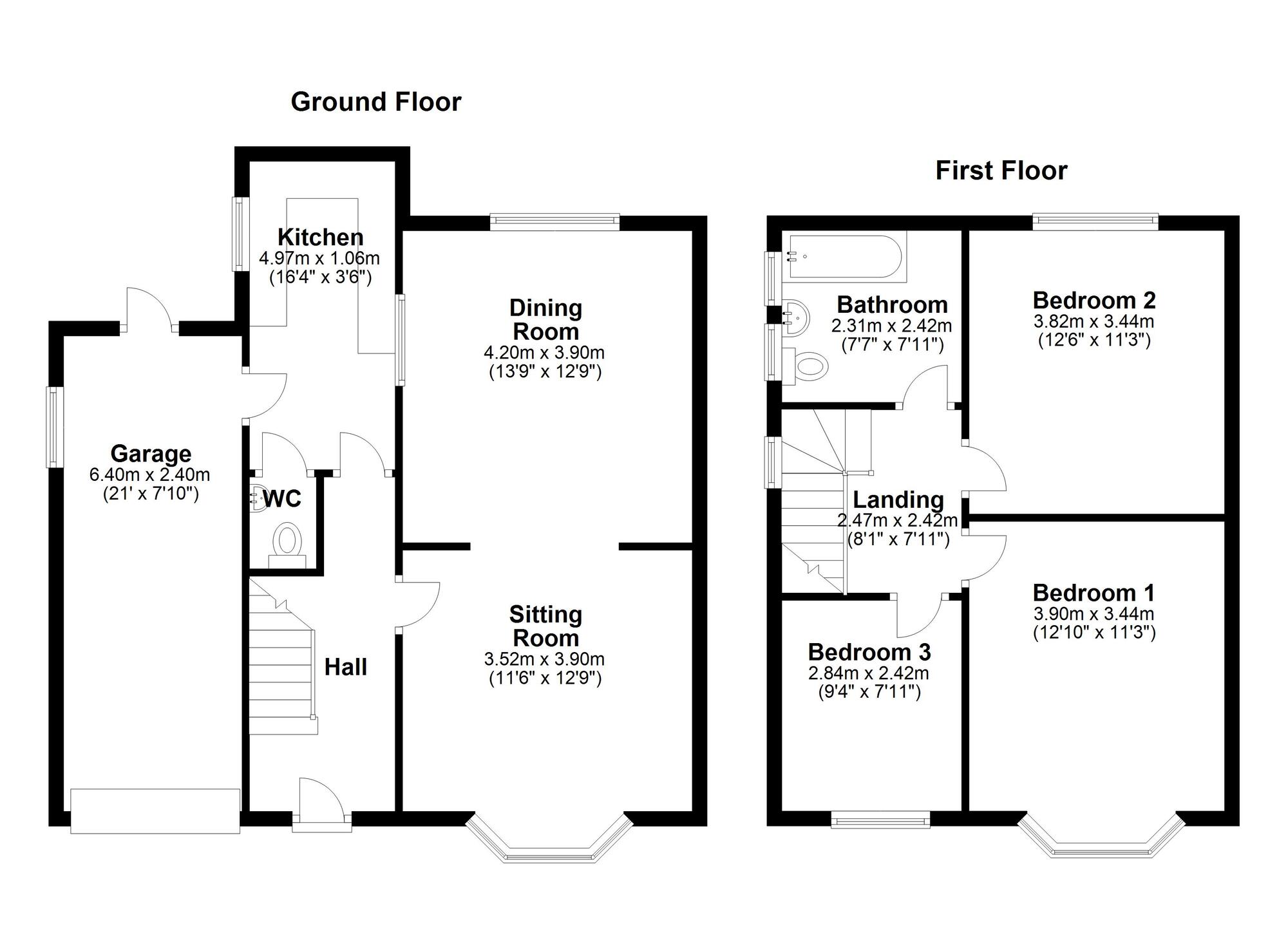 Floorplan of 3 bedroom Semi Detached House for sale, Castleside Road, Newcastle upon Tyne, Tyne and Wear, NE15