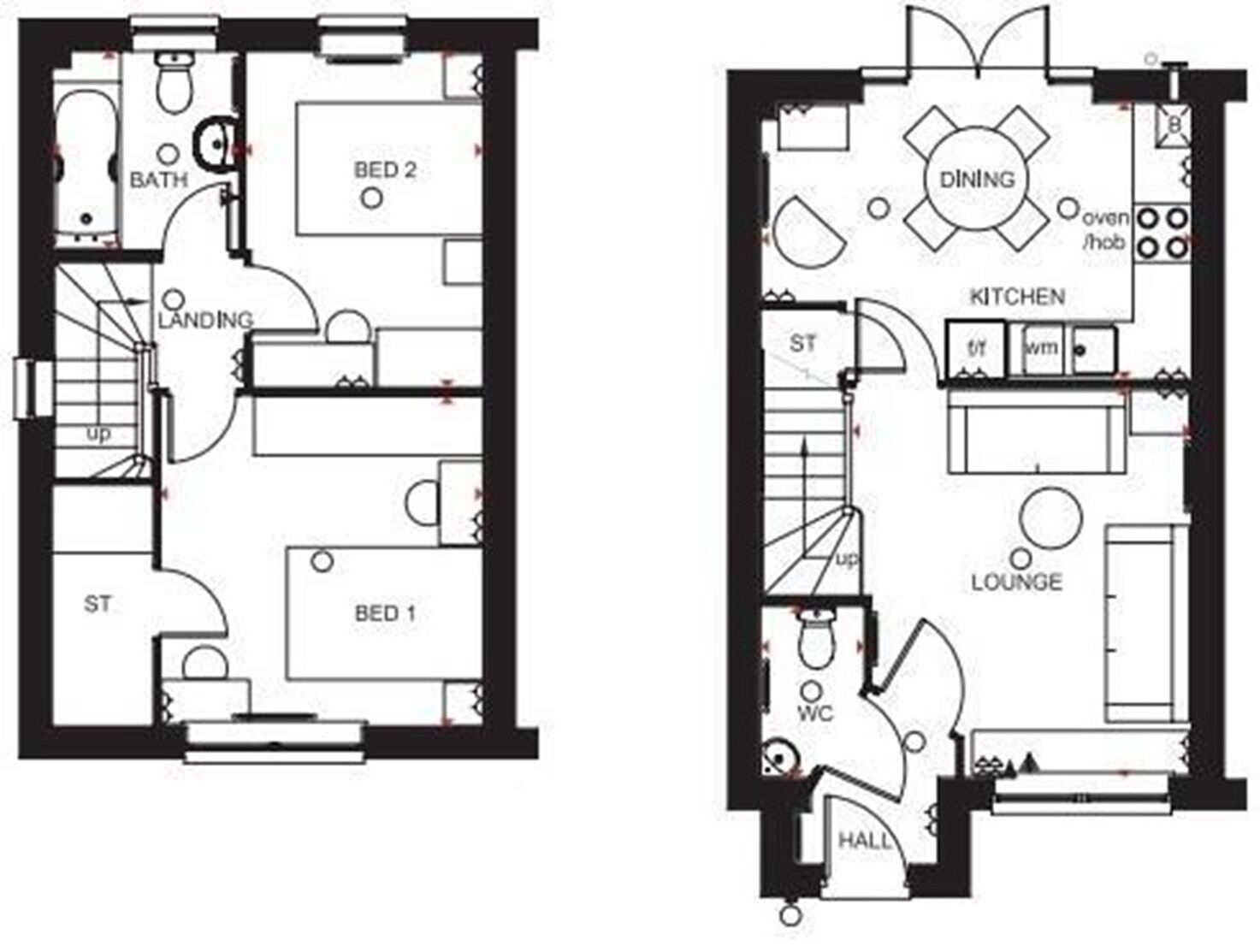 Floorplan of 2 bedroom Mid Terrace House for sale, Rowan Way, Newcastle upon Tyne, NE5