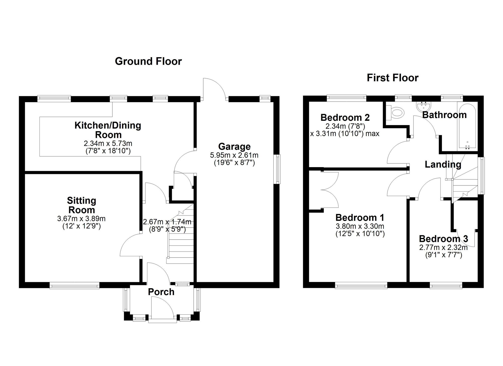 Floorplan of 3 bedroom Semi Detached House for sale, Valley View, Lemington, Newcastle upon Tyne, NE15