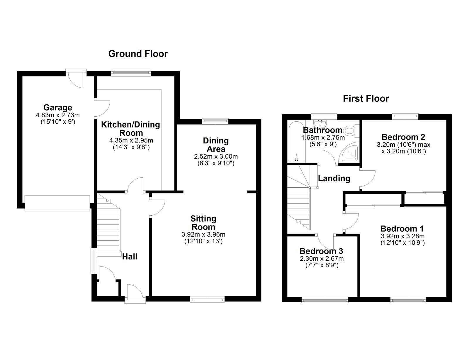 Floorplan of 3 bedroom Detached House for sale, Grosvenor Court, Newcastle upon Tyne, Tyne and Wear, NE5