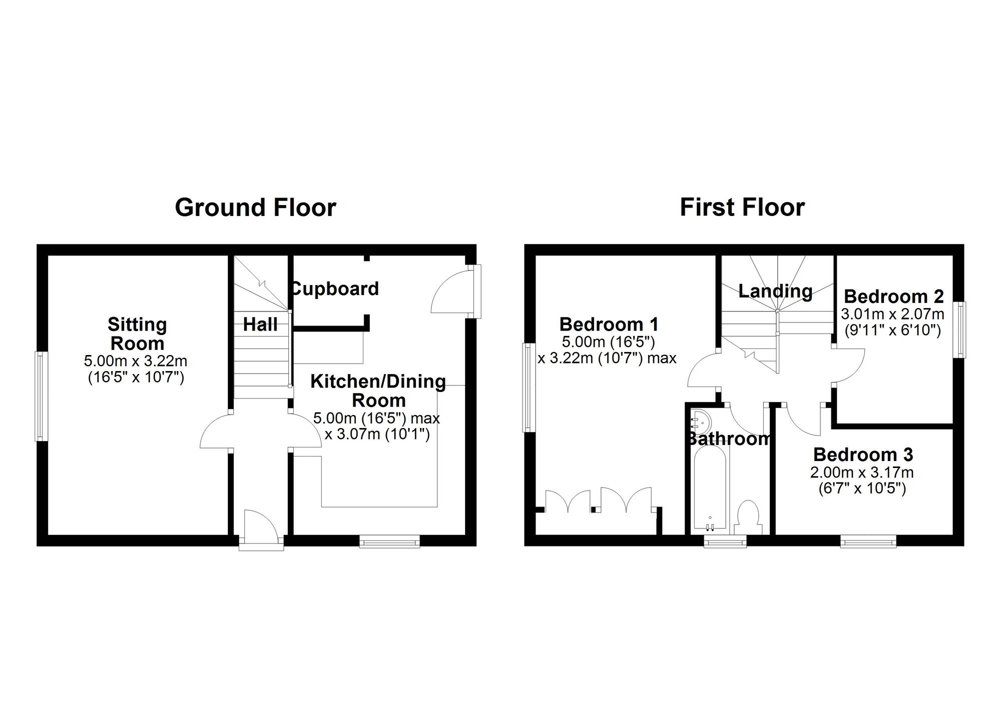 Floorplan of 3 bedroom End Terrace House for sale, Trevelyan Drive, Newcastle upon Tyne, Tyne and Wear, NE5