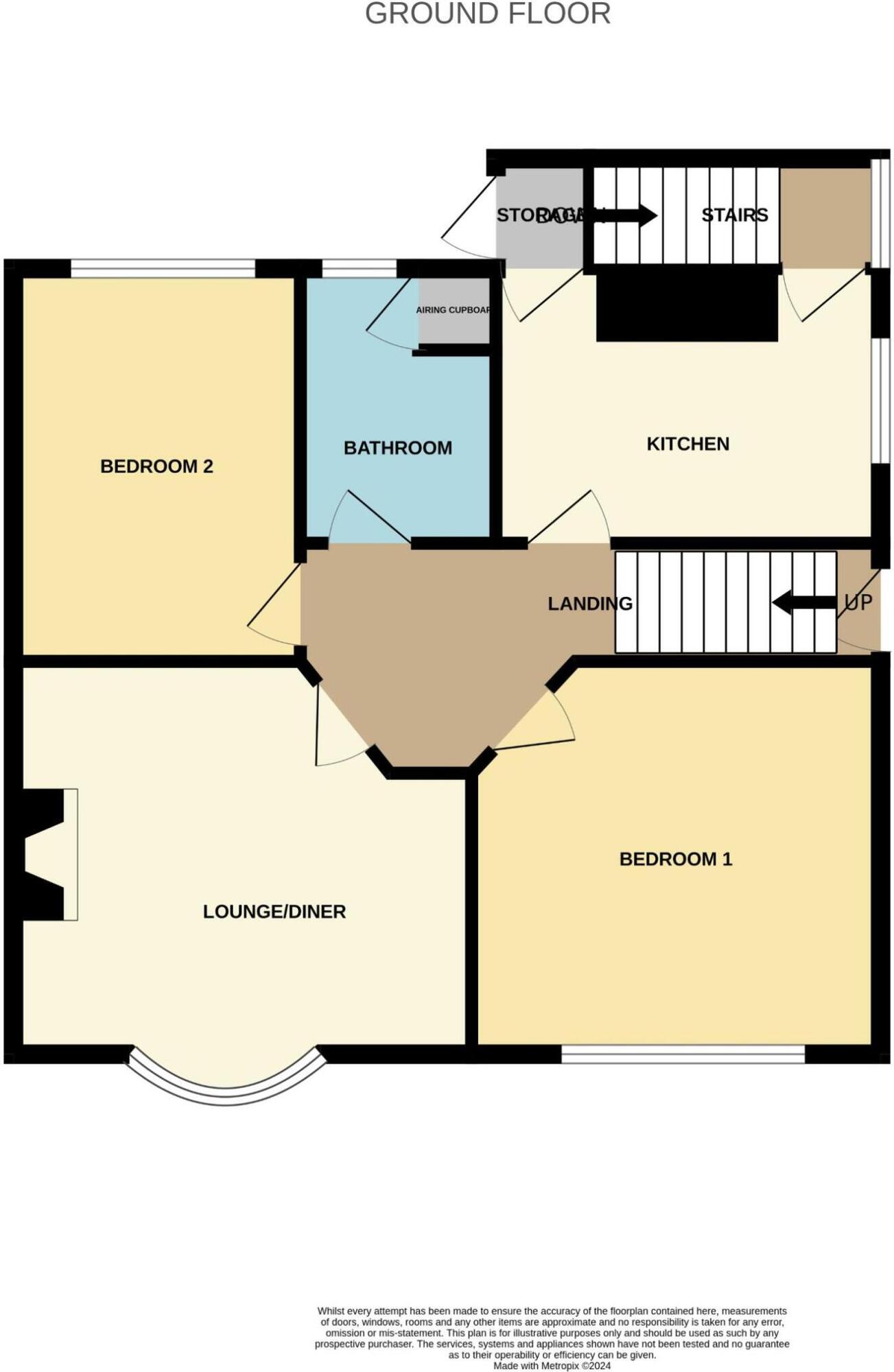 Floorplan of 2 bedroom  Flat to rent, Ovington Grove, Newcastle upon Tyne, Tyne and Wear, NE5