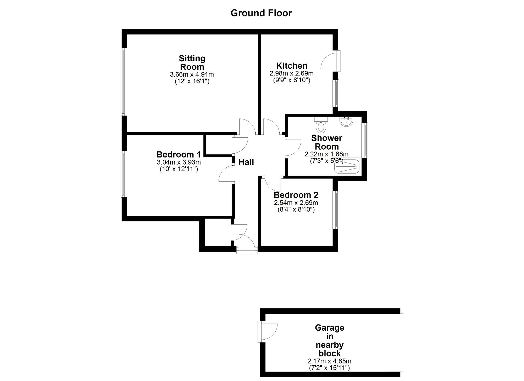 Floorplan of 2 bedroom  Flat for sale, Cotter Riggs Walk, Newcastle upon Tyne, Tyne and Wear, NE5