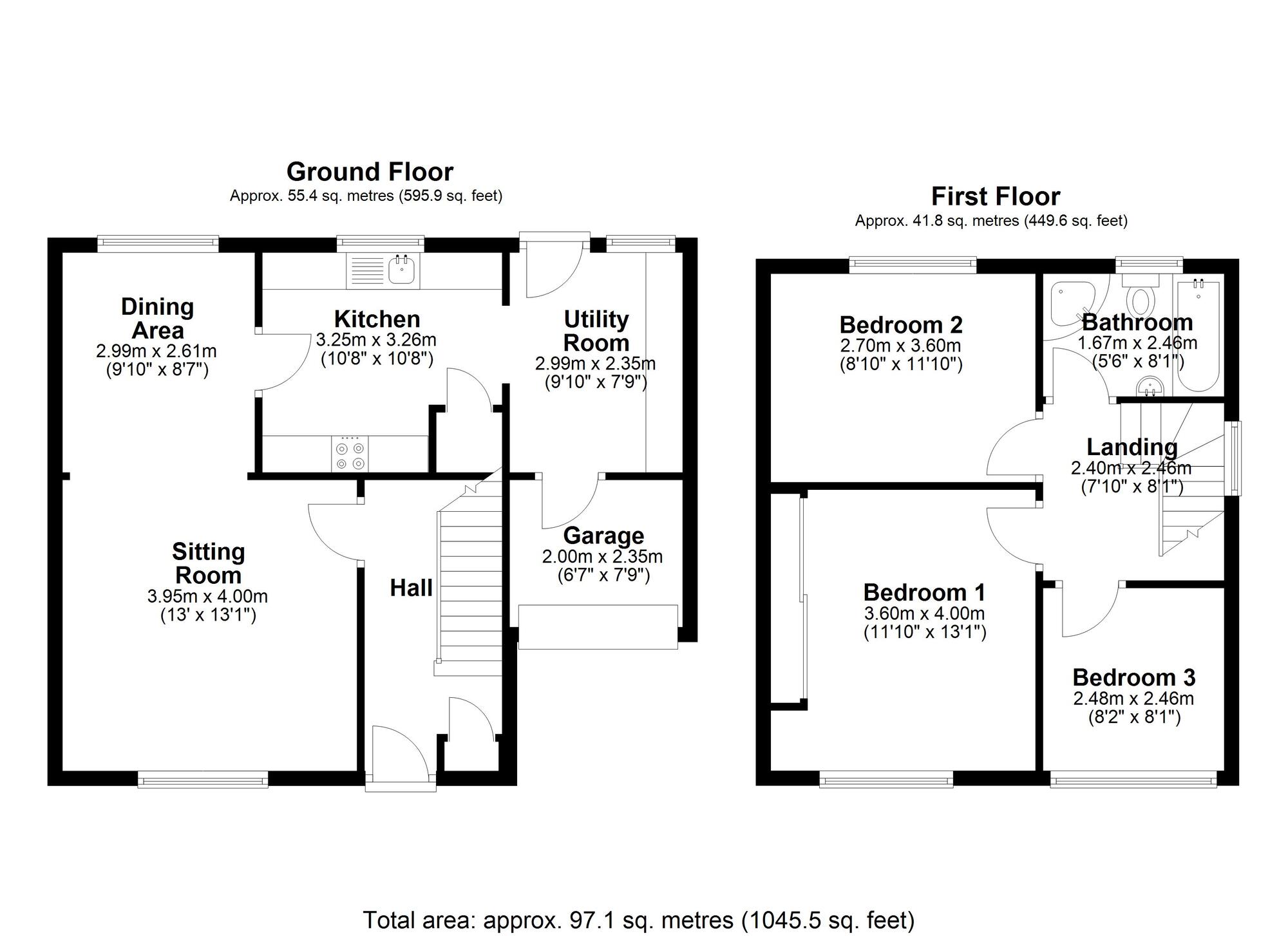 Floorplan of 3 bedroom Semi Detached House for sale, Broadstone Grove, Newcastle upon Tyne, Tyne and Wear, NE5