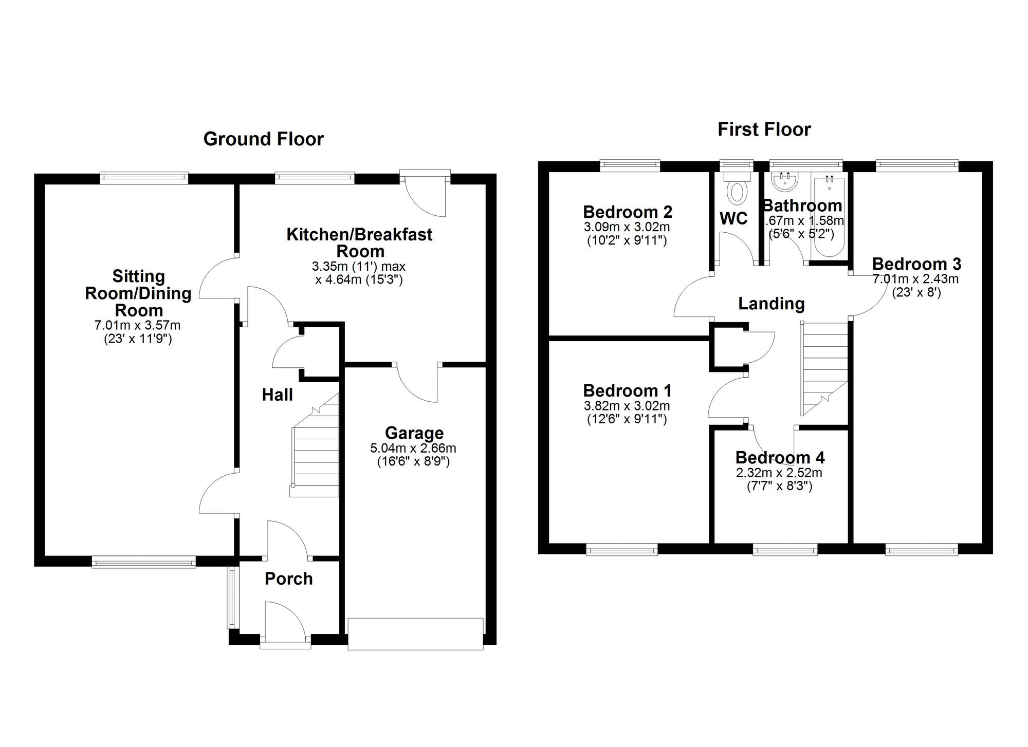 Floorplan of 4 bedroom Semi Detached House for sale, Neptune Road, Newcastle upon Tyne, Tyne and Wear, NE15